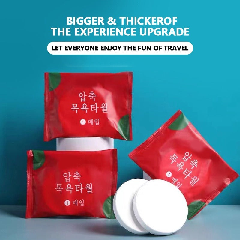 1 PCs of Compressed Bath Towels Disposable Face Towels Large Magical Towel Portable Travel Strong Water Absorption Large Travel Hotel Towels Size 70 X 140 cm