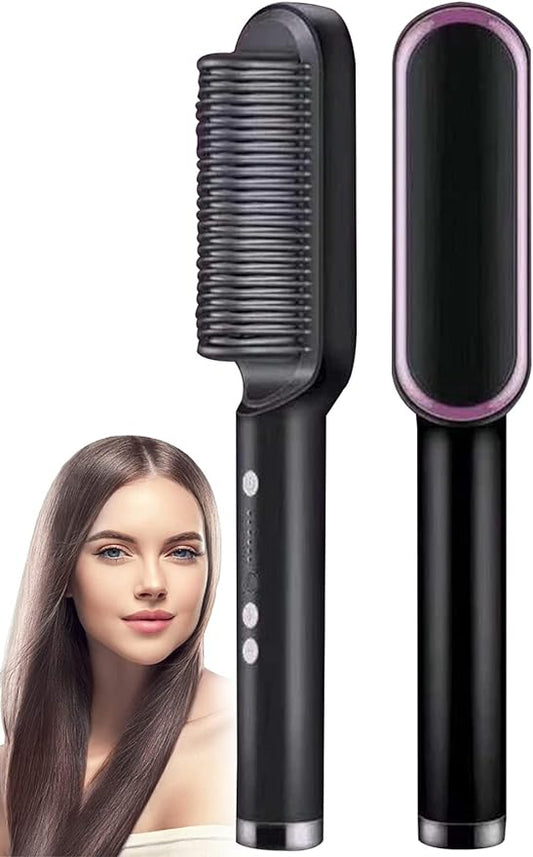 Hair Straightening Comb/Brush, Curling Comb Dual-Purpose Hair Straightener Styling Comb, Splint Does Not Damage The Inner Buckle for Professional Salon at Home (Random colors)