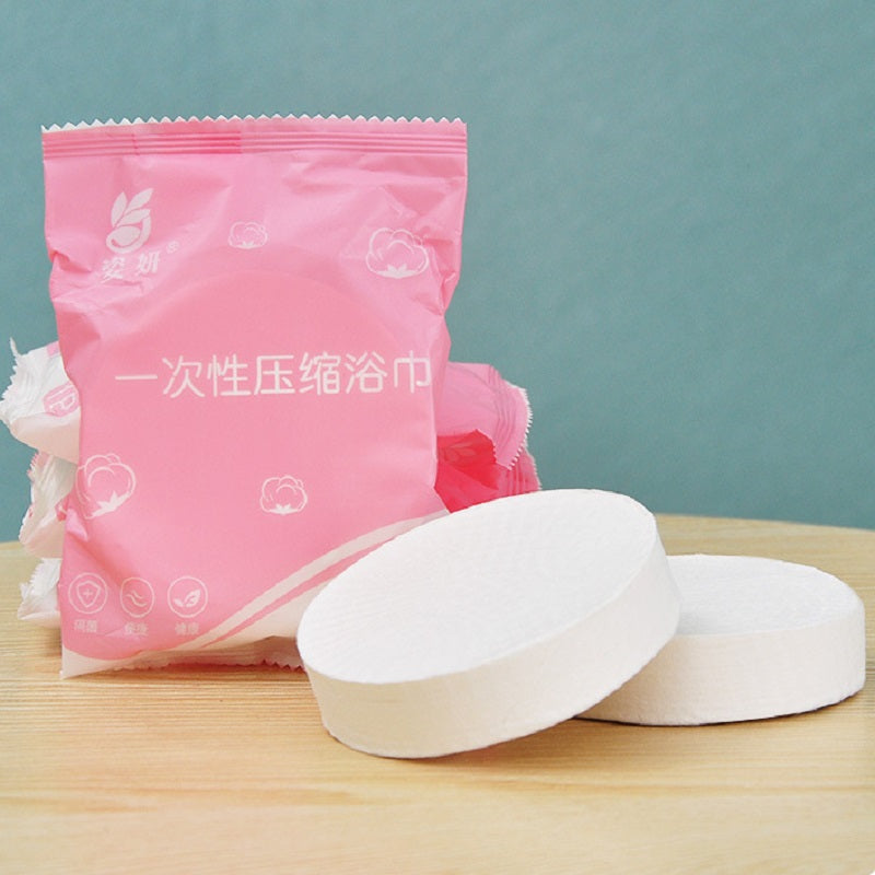 1 PCs of Compressed Bath Towels Disposable Face Towels Large Magical Towel Portable Travel Strong Water Absorption Large Travel Hotel Towels Size 70 X 140 cm