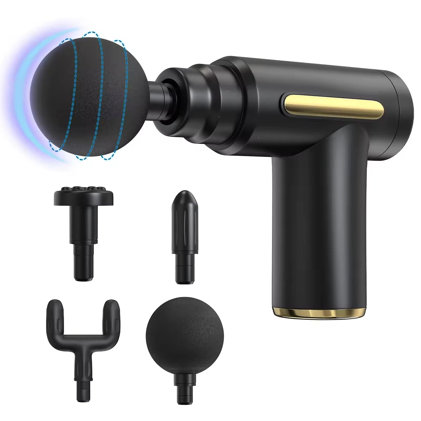 Massage Gun Deep Tissue, Handheld Muscle Massager with 4 Massage Heads, Super Quiet Massage Gun for Muscle Pain Relief Relax Recovery