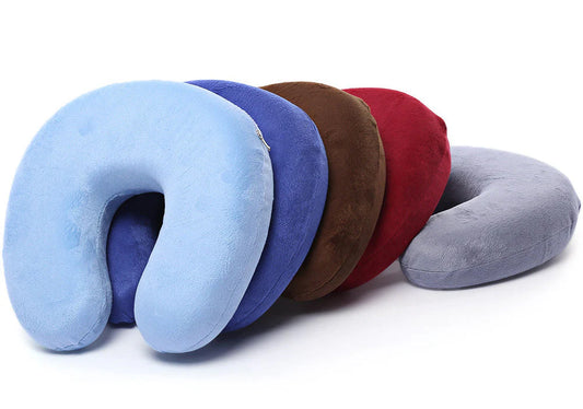 U Shaped Travel Neck Pillow Extremely Soft and Comfortable (Random Color)
