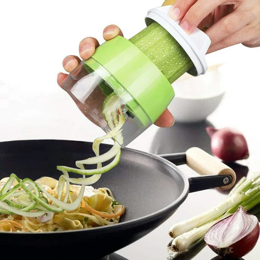 4in1 Vegetable Spiral Cutter / BPA-Free ABS plastic materials and 304 stainless steel blades