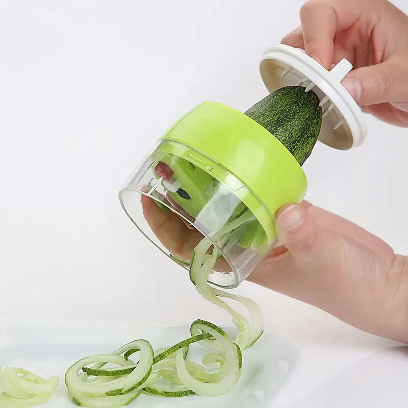 4in1 Vegetable Spiral Cutter / BPA-Free ABS plastic materials and 304 stainless steel blades