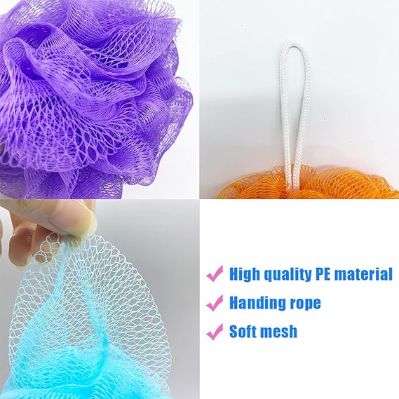 Body Wash Puff Sponge Pack (random color)