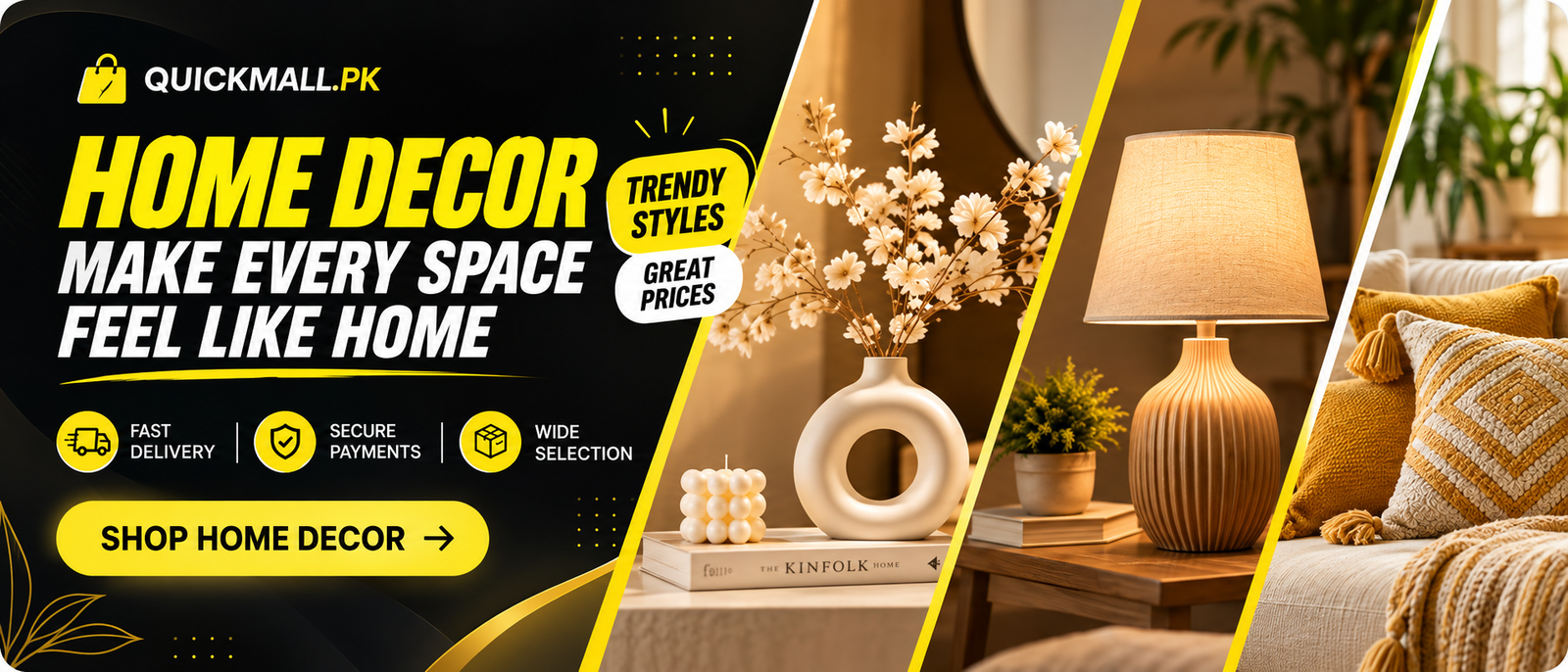 QUICKMALL.PK home decor banner