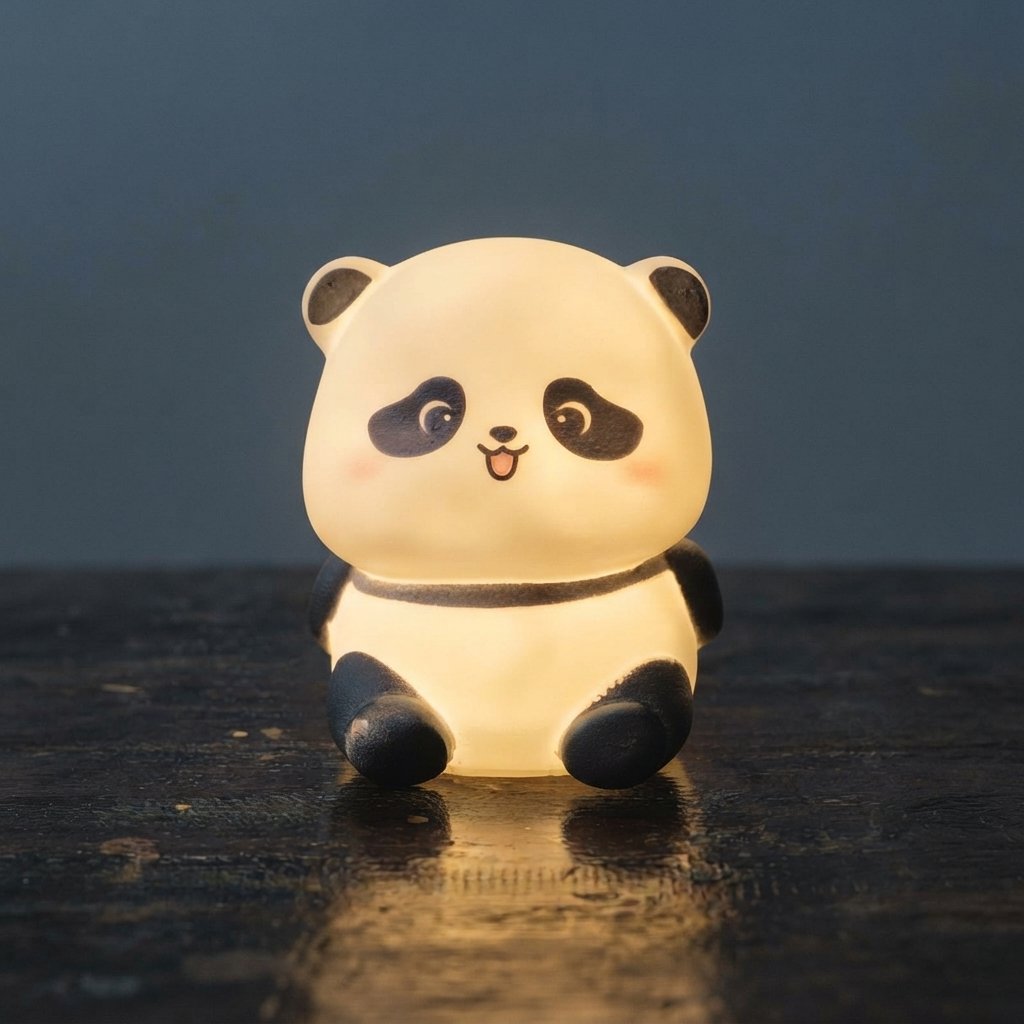 Cute Mini Panda LED Night Light Rechargeable Touch Lamp Adorable Portable Silicone Night Light For Kids Bedroom…