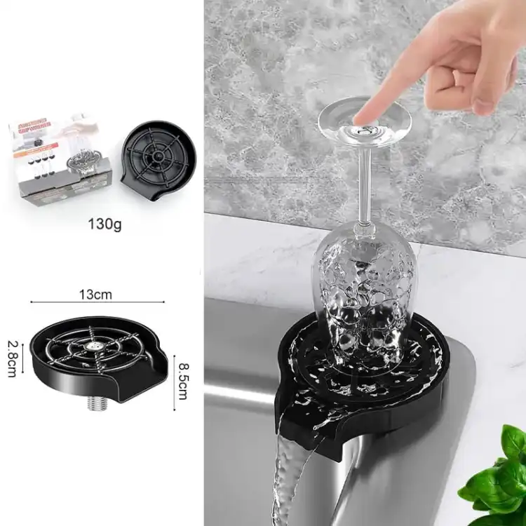 High Pressure Faucet Glass Rinser Automatic Cup Washer Bar Kitchen Beer KTV Milk Tea Cup Cleaner Tool Sink… - Image 2