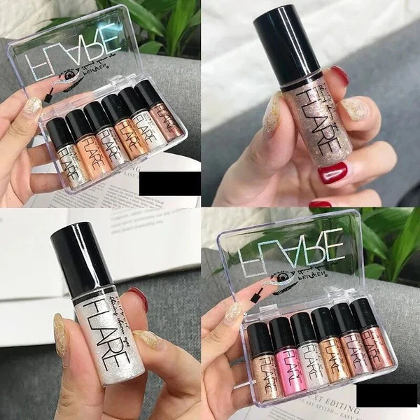 6 PCs set Liquid Glitter Eyeliner, Metallic Shimmer Glitter Eyeshadow, Long Lasting Waterproof Sparkling Eyeliner… - Image 5