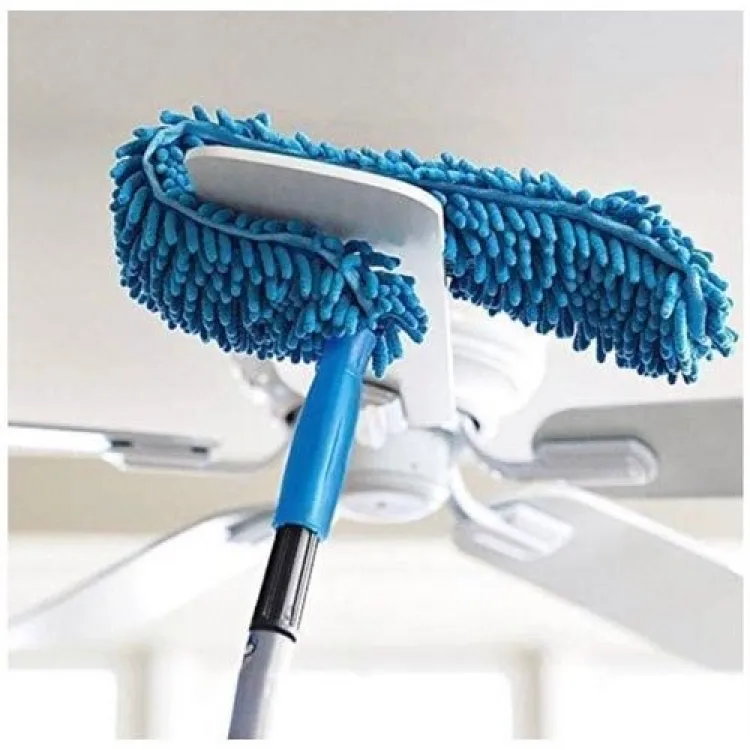 Fan Duster Flexible Micro Fiber Duster With Telescopic Stainless Steel Handle for Fan Cleaning Specially (random… - Image 3