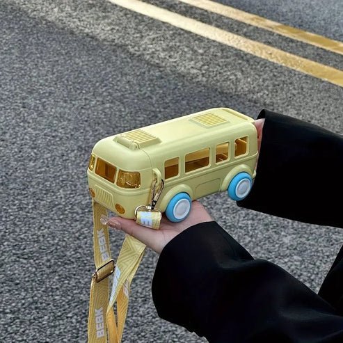Bus Shape School Water Bottle with Strap 500 ML (Random Color) - Image 5