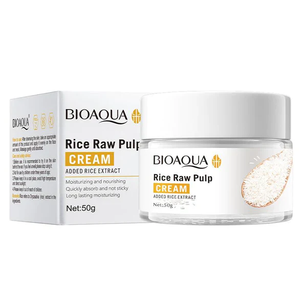 BIOAQUA Rice Raw Pulp Facial Cream - Moisturizing Face Cream 50g - Image 4