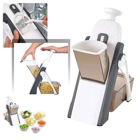 Mandoline Vegetable Cutter Slicer Chopper | Multi - function Cutter Vertical Vegetable Cutter Kitchen Shredder… - Image 5