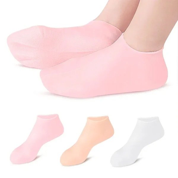 1 Pair Silicone Moisturizing Gel Foot Care Socks For Cracked Heels & Dry Skin Repair