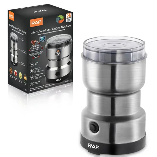 MULTI PURPOSE ELECTRIC COFFEE GRINDER AUTOMATIC COFFEE SPICE BEAN GRINDER STAINLESS STEEL RAF - Image 5