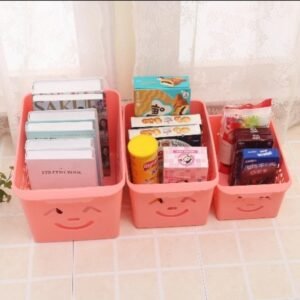 Smile basket Without cap pack off 3 | Storage Organizer Basket | Multipurpose Baskets For Kitchen, Home, Office &…