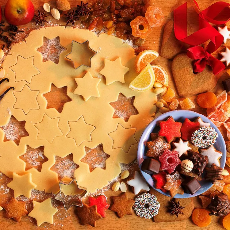 12 pcs, stainless steel cookie cutter, DIY, cookie cutter, star, heart, cutter, baking dish, new cake tool, fried… - Image 2