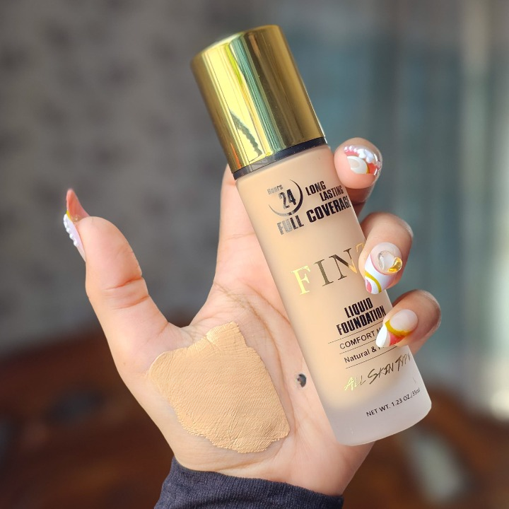 FINZ 24 Hours Long Lasting Full Coverage Liquid Foundation - Image 3