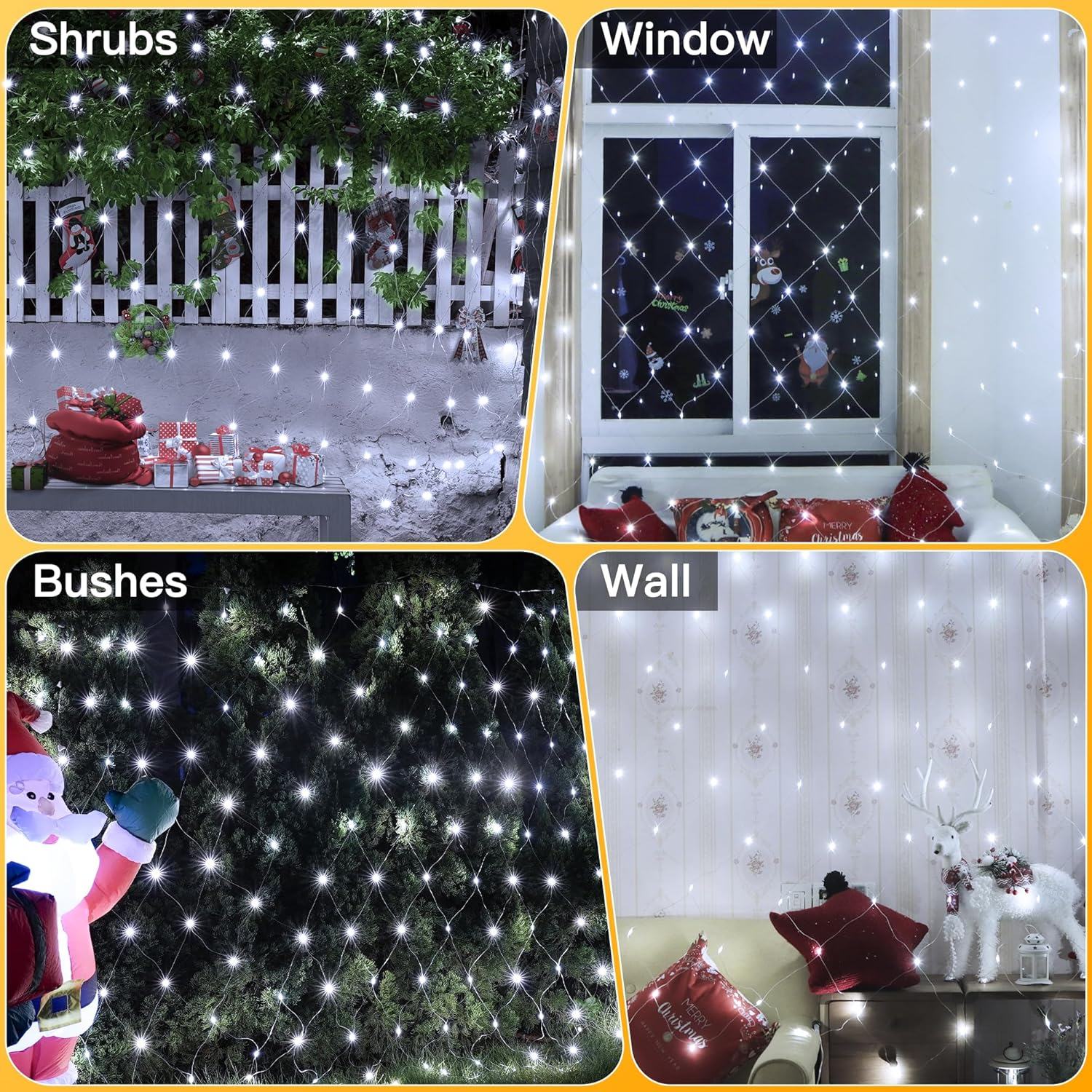 1 PC Wedding LED Net Mesh String Lights - Fairy String Lights With 88 Lights for Wedding Party Décor Outdoor &… - Image 2