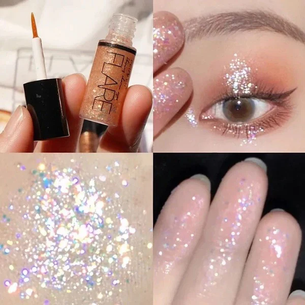 6 PCs set Liquid Glitter Eyeliner, Metallic Shimmer Glitter Eyeshadow, Long Lasting Waterproof Sparkling Eyeliner… - Image 4