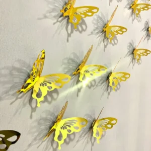10 Pcs 3d Butterfly Mirror Acrylic Wall Art Laser Cut DIY Design Decoration Piece for Home Decor Living Room and…