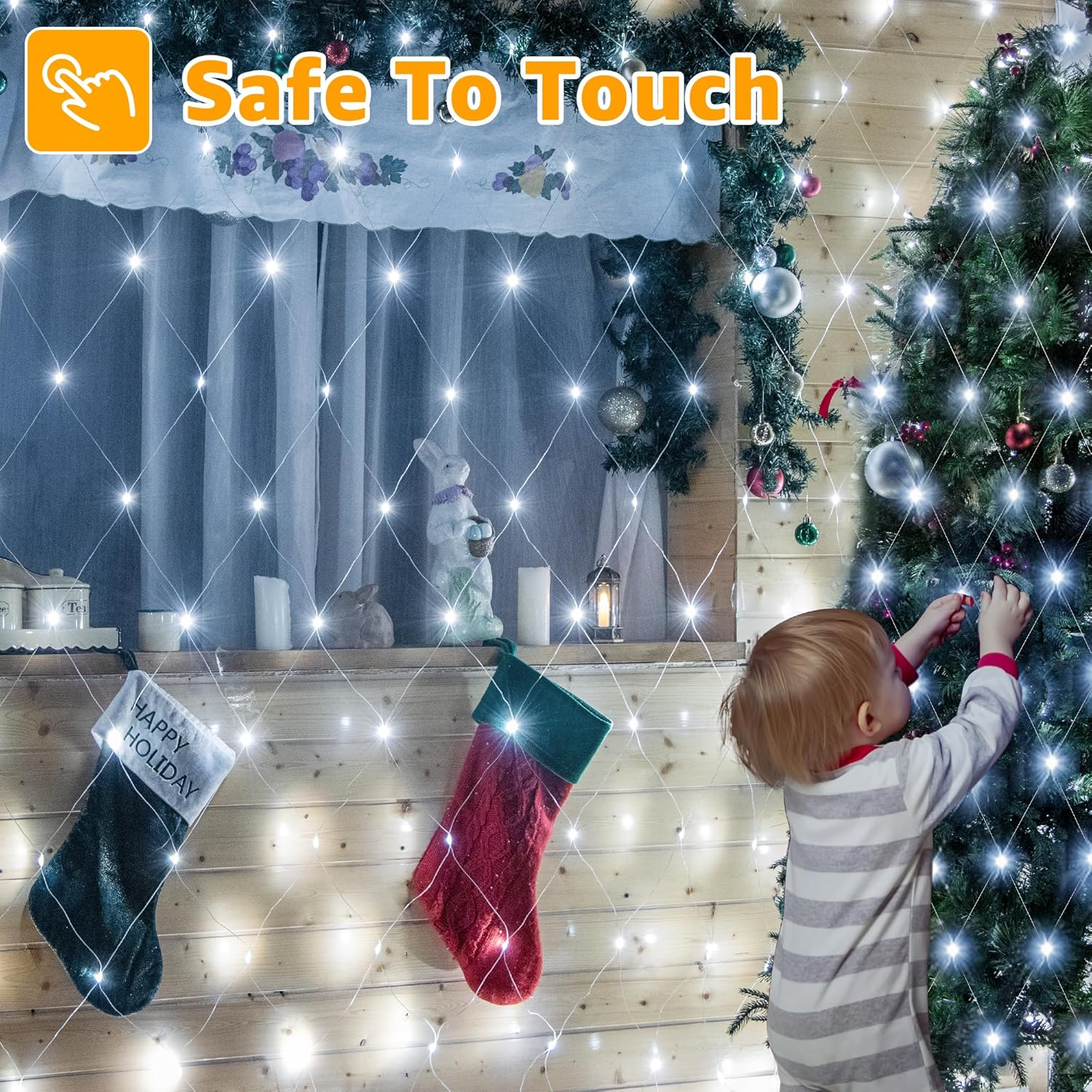 1 PC Wedding LED Net Mesh String Lights - Fairy String Lights With 88 Lights for Wedding Party Décor Outdoor &… - Image 3