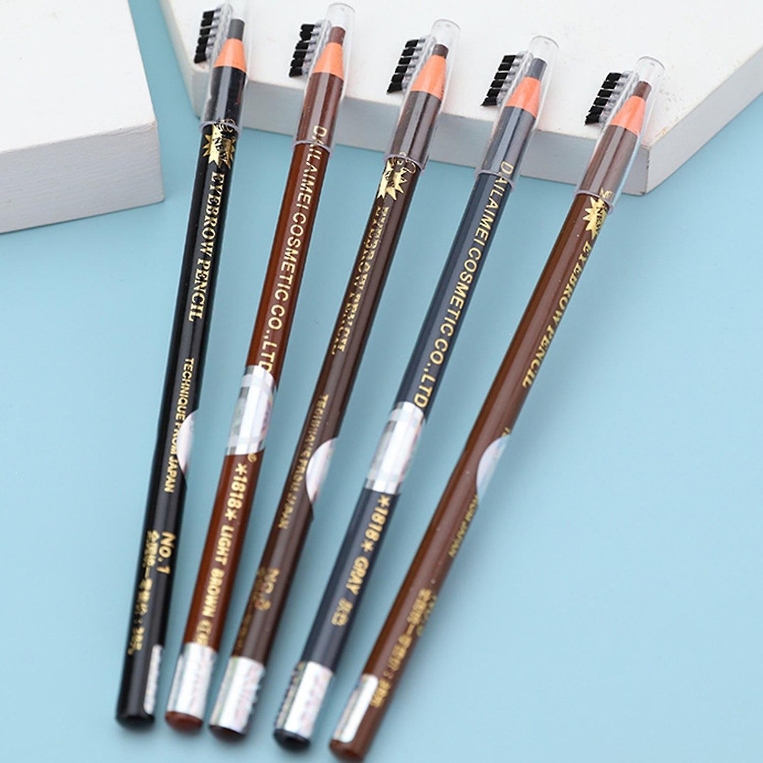 12 Pcs Waterproof Sweat - proof Eyebrow Pencil Non Smudge Long Lasting (Random Color) - Image 3