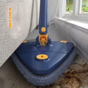 Extendable Triangle Mop 360 Twist Squeeze Window Glass Toilet Bathroom Floor Household Cleaning Ceiling Dusting…