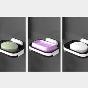 Wall Mounted Soap Holder with Draining Tray Holder For Bathroom | Bar, Holder Rack For Shower Wall, Kitchen…