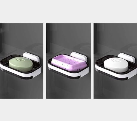 Wall Mounted Soap Holder with Draining Tray Holder For Bathroom | Bar, Holder Rack For Shower Wall, Kitchen…
