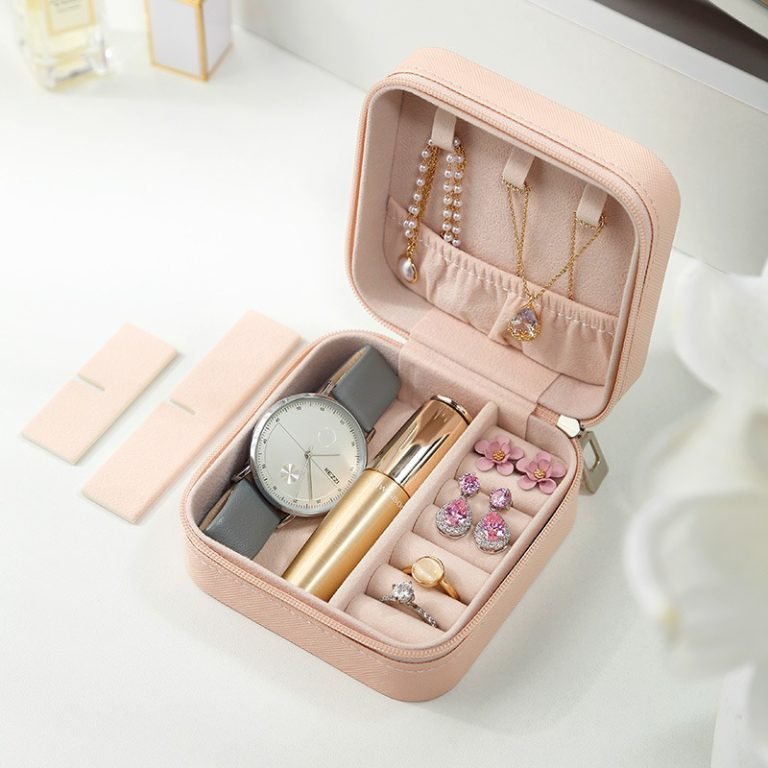 Travel Leather Pocket Jewellery Organizer Box (Mix/Random color) - Image 4