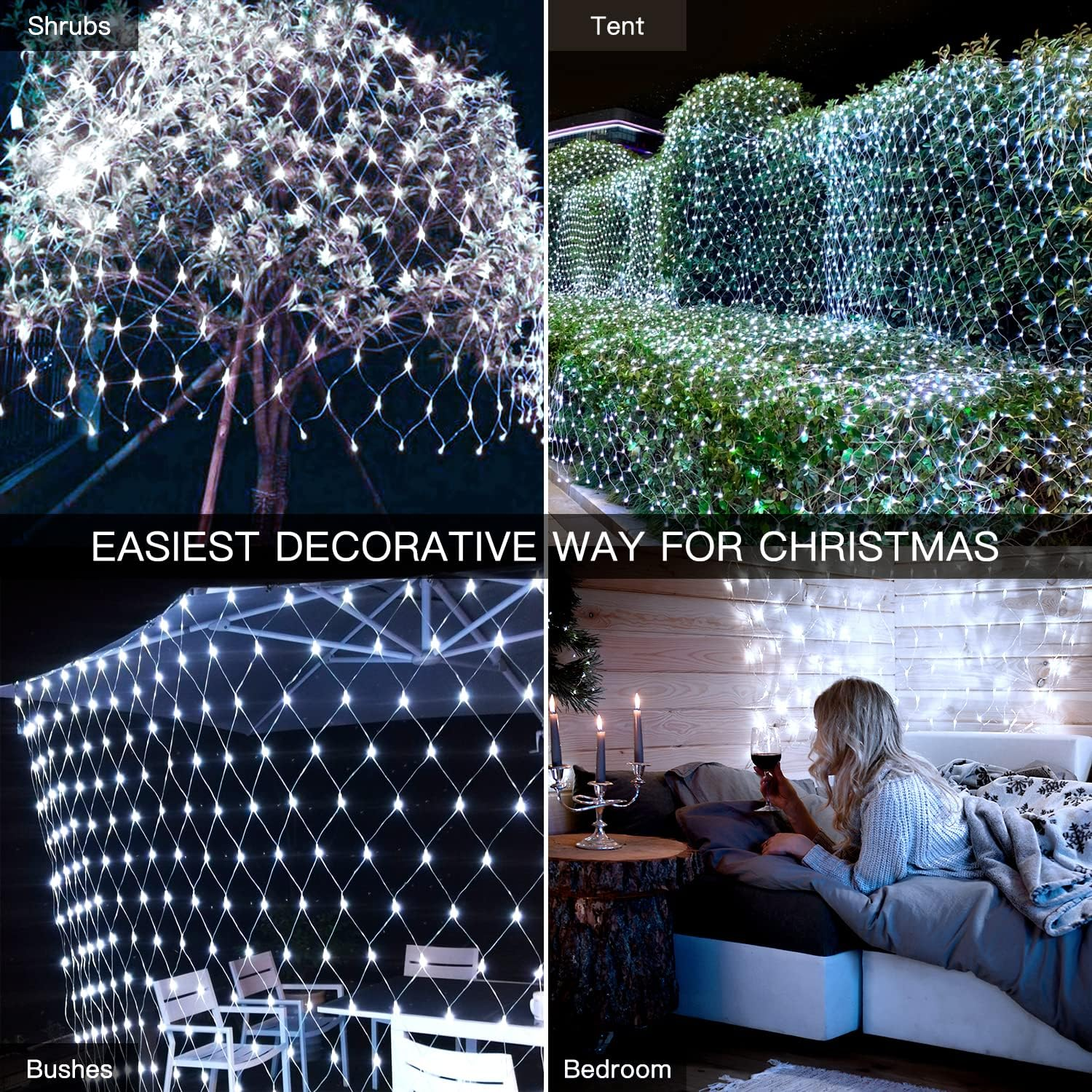 1 PC Wedding LED Net Mesh String Lights - Fairy String Lights With 88 Lights for Wedding Party Décor Outdoor &… - Image 4