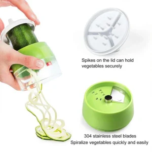 4in1 Vegetable Spiral Cutter / BPA - Free ABS plastic materials and 304 stainless steel blades