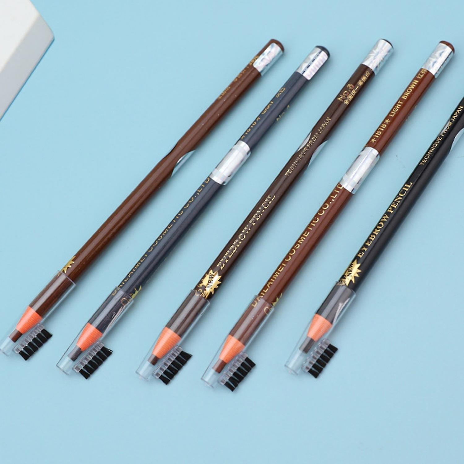 12 Pcs Waterproof Sweat - proof Eyebrow Pencil Non Smudge Long Lasting (Random Color) - Image 2