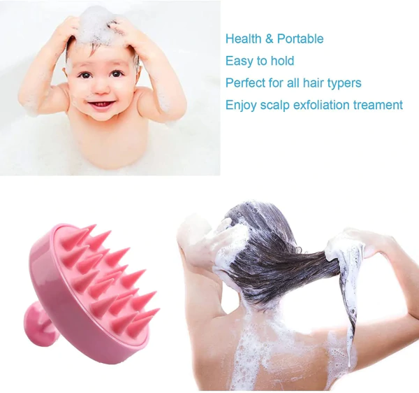 1 Piece Scalp Shampoo Massager Brush | Scalp Hair Scrubber With Soft Bristles For All Type Of Hairs ( Random Color… - Image 5