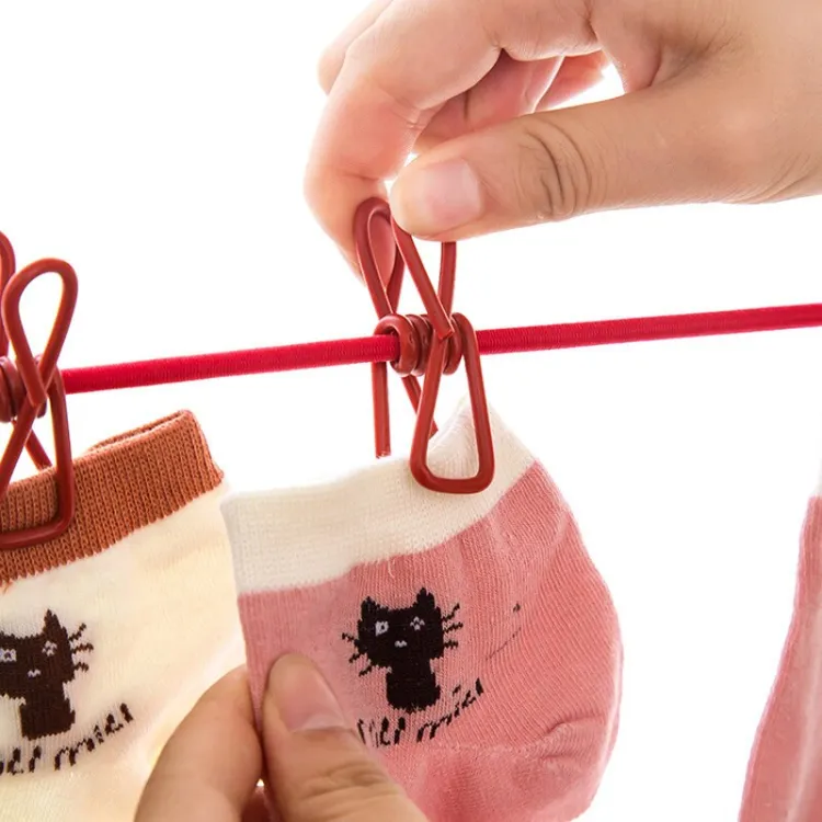 Hang 185CM Portable Clothesline With (12) Clip - Elastic, Windproof Eco - Friendly for Travel Home Use | After… - Image 5