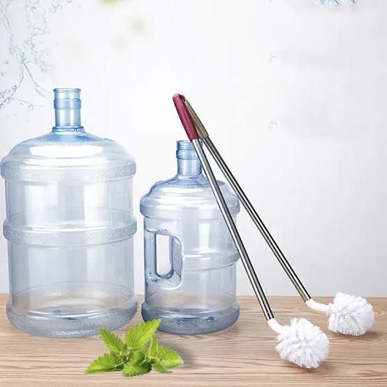 19 Liter Bottle Cleaning Brush | Water Can Washing Brush | Steel Handle Long Brush - Image 4