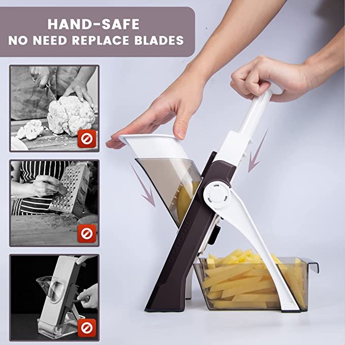 Mandoline Vegetable Cutter Slicer Chopper | Multi - function Cutter Vertical Vegetable Cutter Kitchen Shredder…