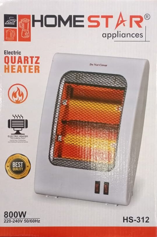 Electric Quartz 800W 2 Rod Electric Heater (HS - 312) - Image 2