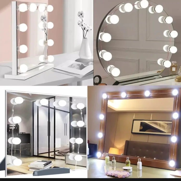 Vanity Mirror Fill Light Adjustable Luminance 3 Colors LED USB Wall Bulbs String For All Pretty 3 Colors Dimmable… - Image 4