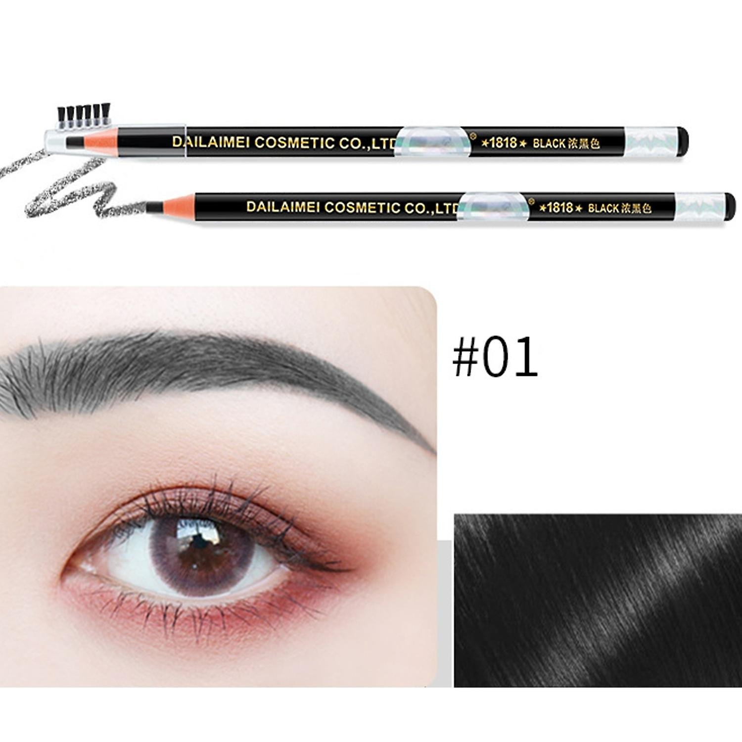 12 Pcs Waterproof Sweat - proof Eyebrow Pencil Non Smudge Long Lasting (Random Color)