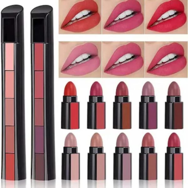 5 In 1 Huda Beauty Lipstick Nude Shades - Image 4