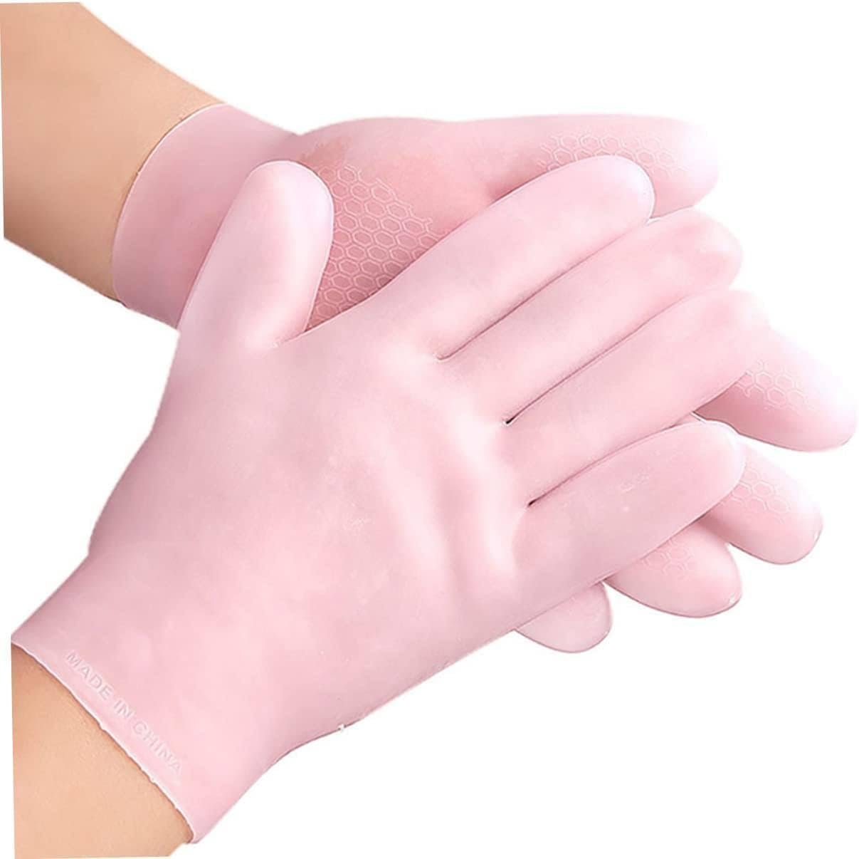 (1 Pair) Moisturizing Glove Set, Silicone Gel Spa Gloves For Dry Cracked Skin - Image 2