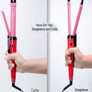 2 in 1 Nova Hair Straightener and Curler Hair Straightener + Curler Versatile Styling Tool for Straightening and…