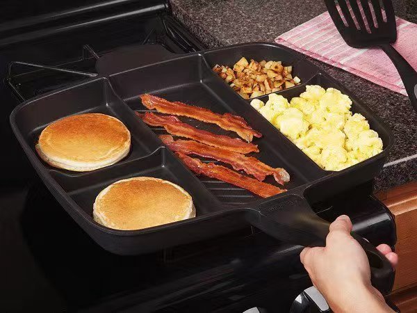 Frying pan 5 - in - 1 Multifunction Breakfast Fryer Pan Saucepan Flat Non - Stick Divided Frying Grill Pan Skillet… - Image 3