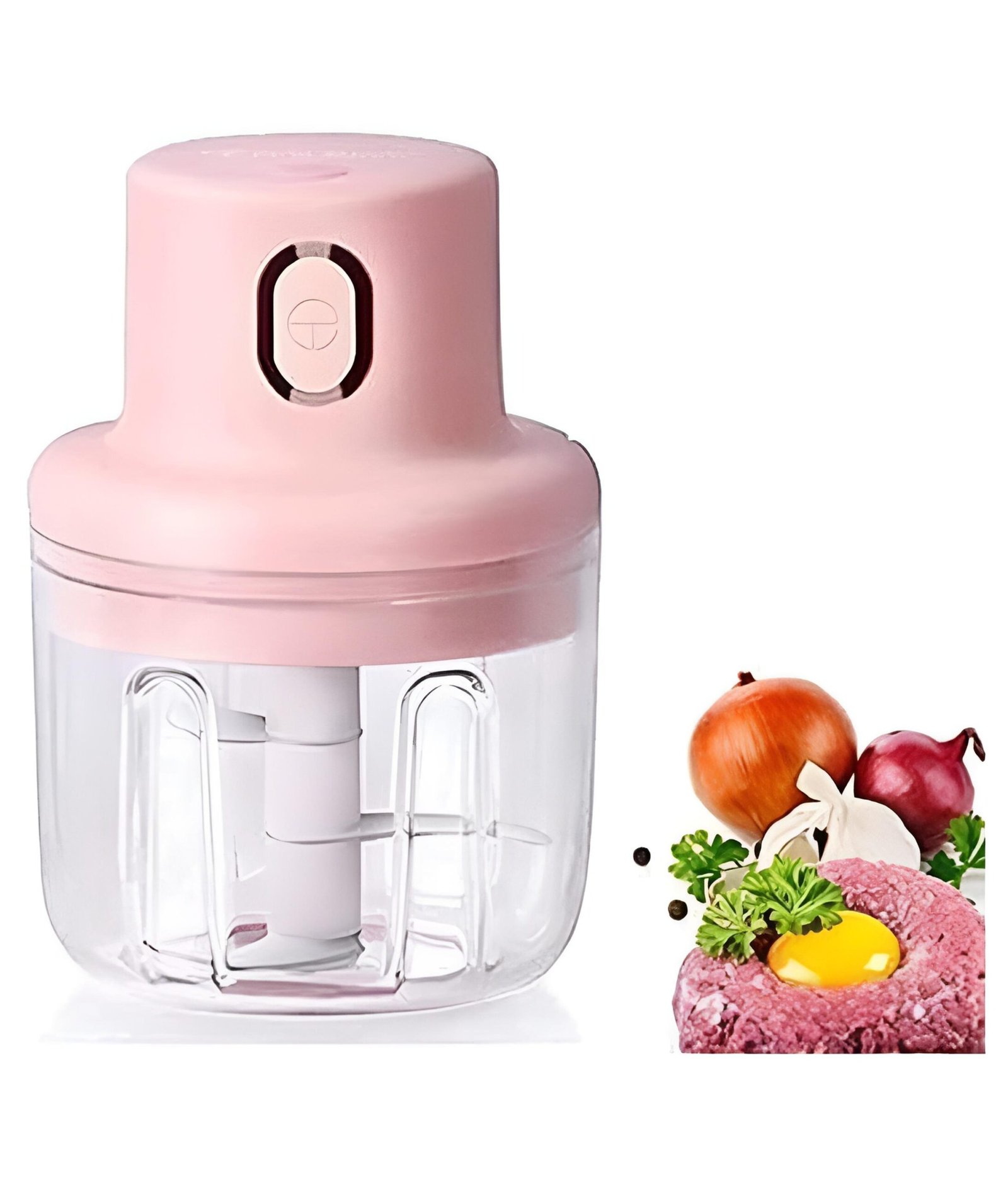 250ML Pink USB Wireless Electric Garlic Masher Sturdy Press Mincer Vegetable Chili Meat Grinder Food Chopper… - Image 3