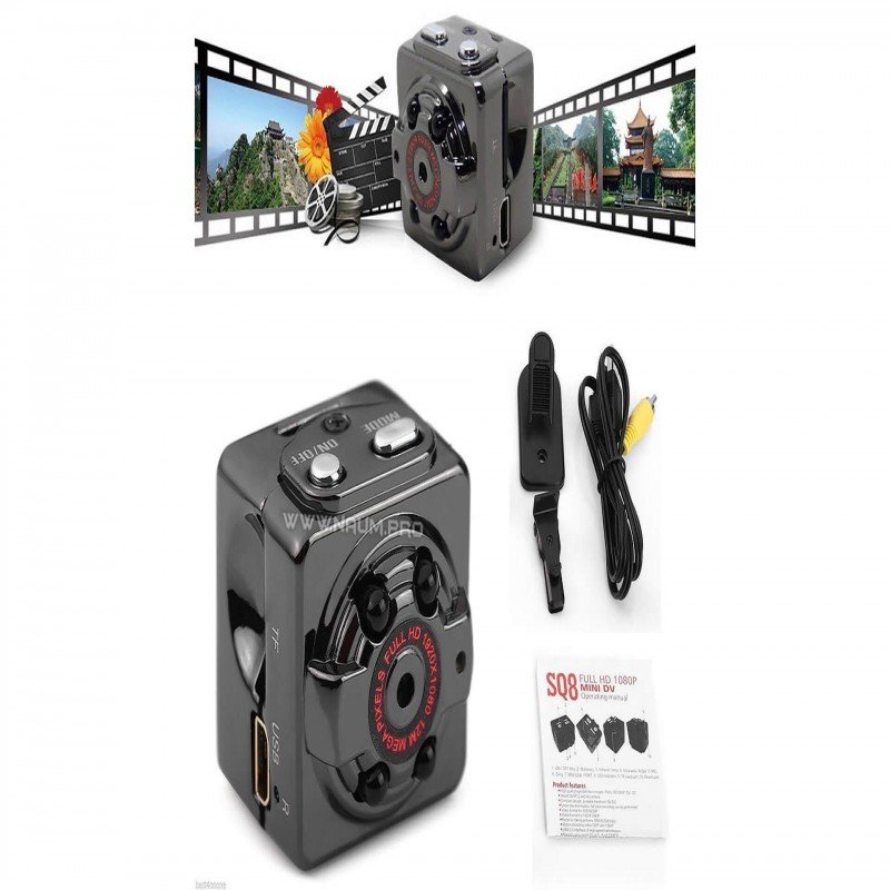 Hidden Mini Camera Sq8 Night Vision | SQ8 Mini Spy Camera 1080P, Mini DV Smallest Wireless