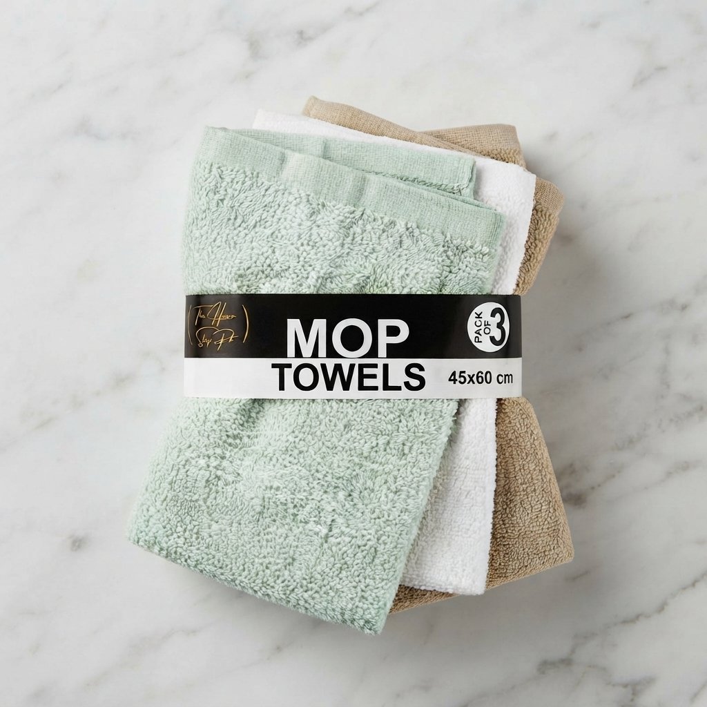 Cotton Mop Towels Absorbent Cleaning Cloths Soft Floor Mop Replacement Pads Multipurpose Household Cleaning Rags… - Image 2