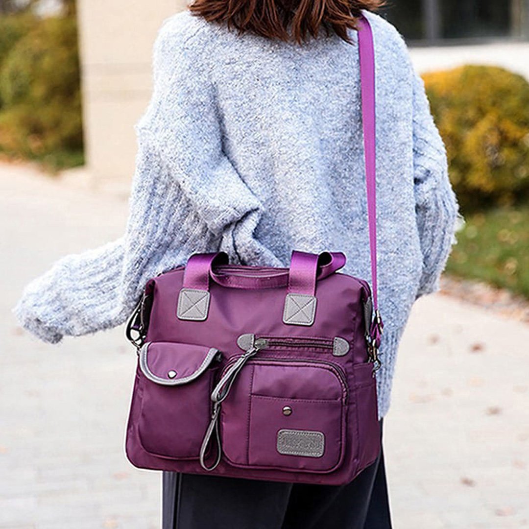 Splitter Handbag for Girls/Women Soft Large Capacity One - shoulder Shopping Bag - Image 3