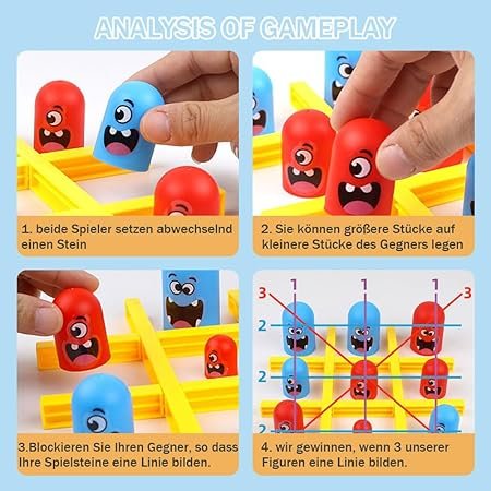 Tic Tac Toe Game, 2 Player Board Games, Big Eat Small Game