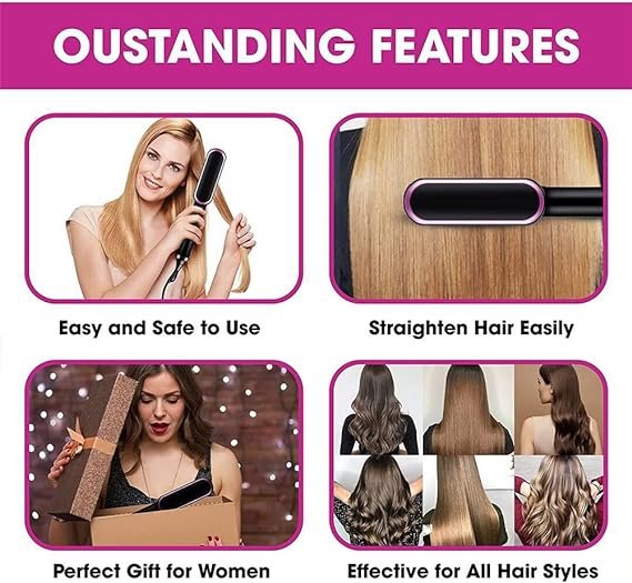 Hair Straightening Comb/Brush, Curling Comb Dual - Purpose Hair Straightener Styling Comb, Splint Does Not Damage… - Image 4
